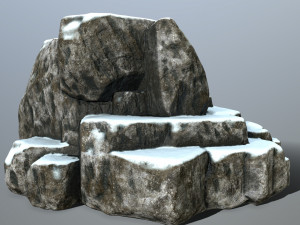 snow rocks Modèle 3D