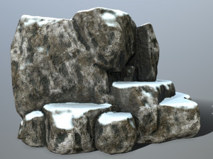 snow rocks Modèle 3D