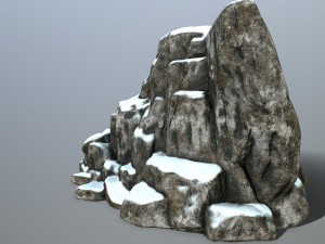 snow rocks Modèle 3D