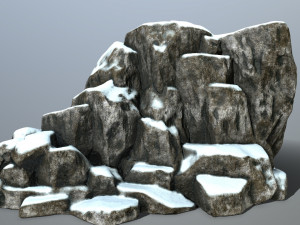 snow rocks Modèle 3D