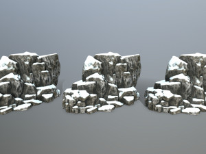 snow rocks Modèle 3D