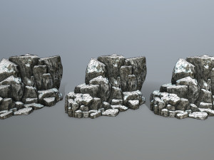 snow rocks Modèle 3D