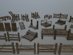 woods and ropes 3D Model