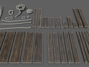 woods and ropes 3D Model