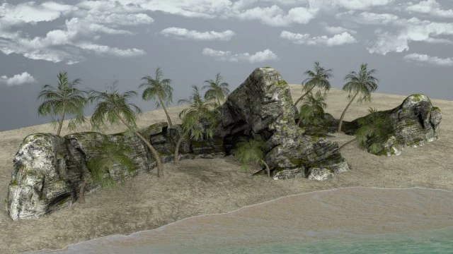 岩石 3D 模型 .c4d .max .obj .3ds .fbx .stl .blend 