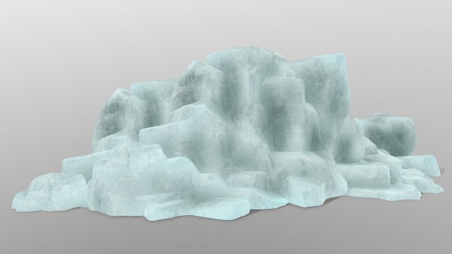 ice rocks 3D Model .c4d .max .obj .3ds .fbx .stl .blend 
