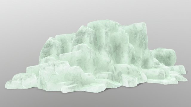 ice rocks 3D Модель .c4d .max .obj .3ds .fbx .stl .blend 