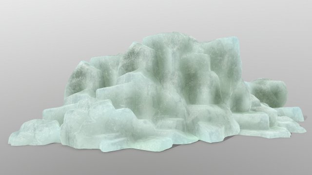 ice rocks 3D Model .c4d .max .obj .3ds .fbx .stl .blend 