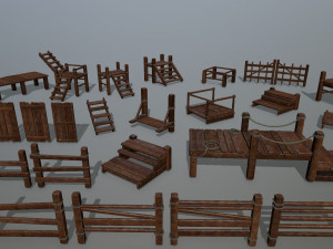 woodandropeset Modelo 3D