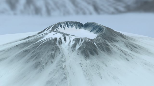 snow volcano Model 3D .c4d .max .obj .3ds .fbx .stl .blend 