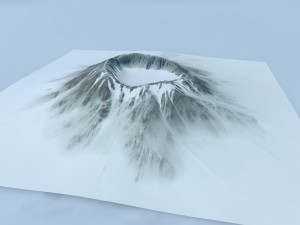 snow volcano Model 3D