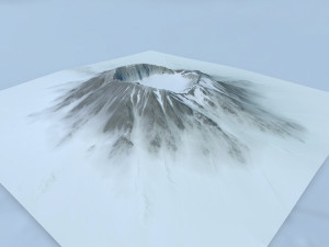 snow volcano Model 3D