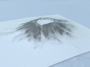 snow volcano Model 3D