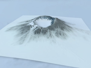 snow volcano Model 3D