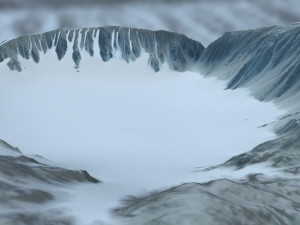snow volcano Model 3D