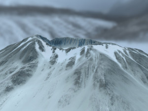 snow volcano Model 3D