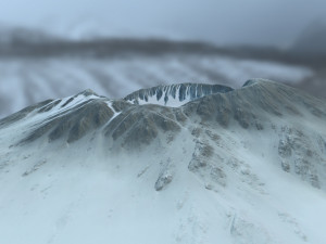 snow volcano Model 3D
