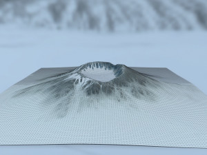 snow volcano Model 3D