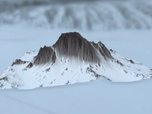 montagna di neve Modello 3D