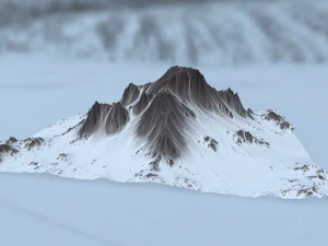 montagna di neve Modello 3D