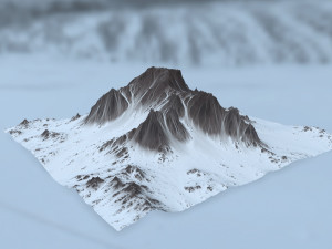 snow mountain 3D-Modell