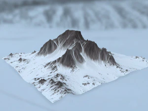 montagna di neve Modello 3D