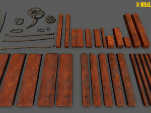 woodandropeset Modello 3D