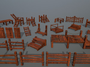 woodandropeset Modello 3D