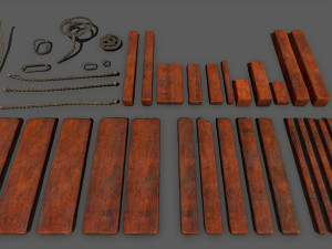woodandropeset Modello 3D