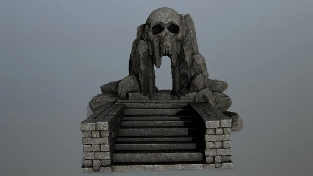 skull cave 3D Model .c4d .max .obj .3ds .fbx .stl .blend