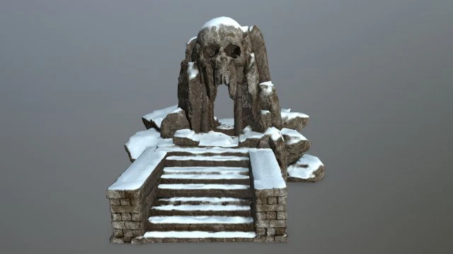 skull cave 3D Model .c4d .max .obj .3ds .fbx .stl .blend