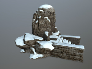 skull cave 3D Модель