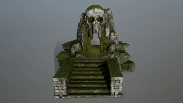skull cave 3D Model .c4d .max .obj .3ds .fbx .stl .blend 