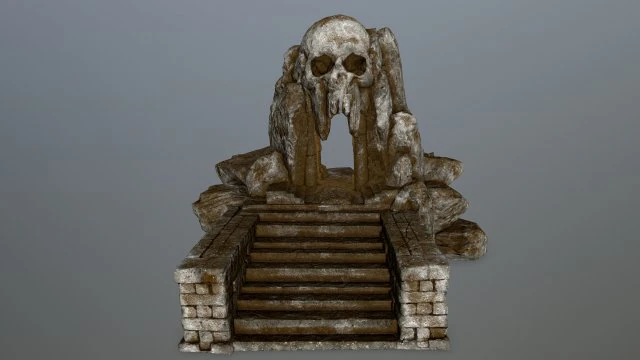 skull cave 3D Model .c4d .max .obj .3ds .fbx .stl .blend