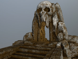 skull cave 3D 模型