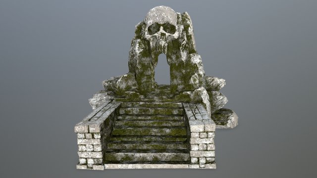 skull cave Model 3D .c4d .max .obj .3ds .fbx .stl .blend 