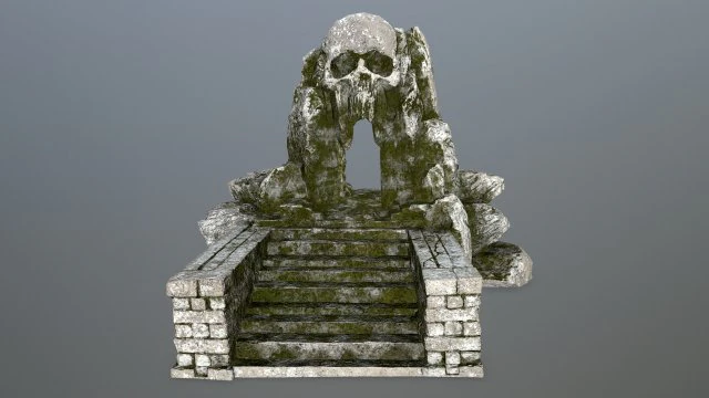 skull cave 3D Model .c4d .max .obj .3ds .fbx .stl .blend
