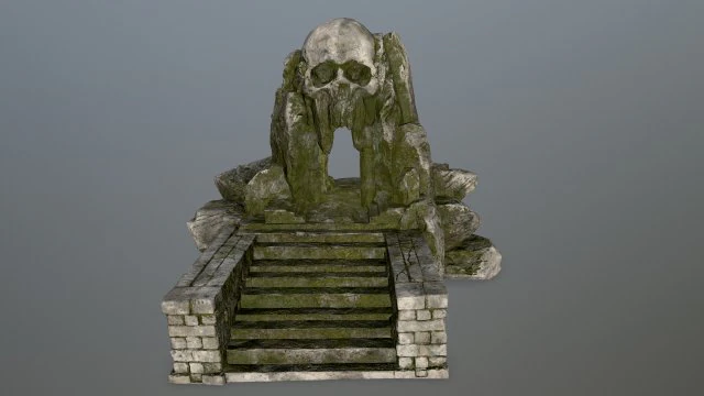 skull cave 3D Model .c4d .max .obj .3ds .fbx .stl .blend 