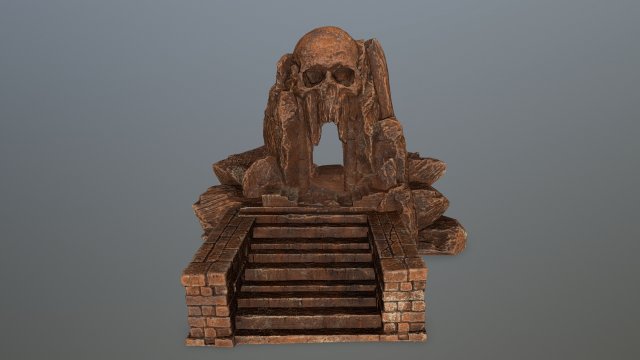 skull cave 3Dモデル .c4d .max .obj .3ds .fbx .stl .blend 