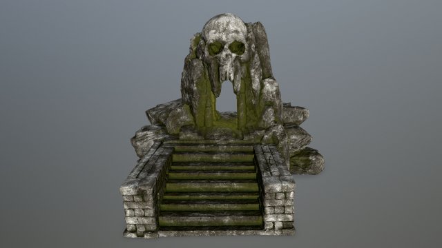 skull cave 3D मॉडल .c4d .max .obj .3ds .fbx .stl .blend 