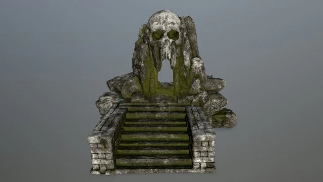 skull cave 3D Model .c4d .max .obj .3ds .fbx .stl .blend 