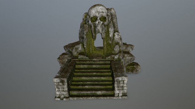 skull cave 3D Модель .c4d .max .obj .3ds .fbx .stl .blend 