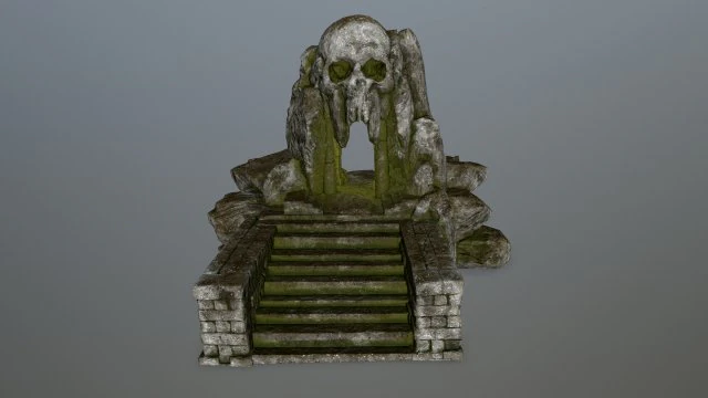 skull cave 3D Model .c4d .max .obj .3ds .fbx .stl .blend 