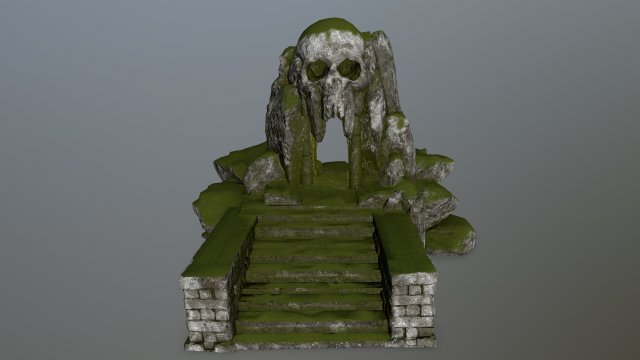 skull cave 3D Model .c4d .max .obj .3ds .fbx .stl .blend 