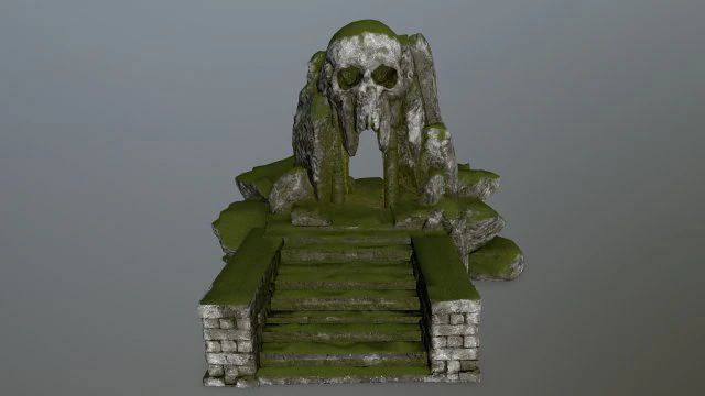 skull cave 3D Model .c4d .max .obj .3ds .fbx .stl .blend 
