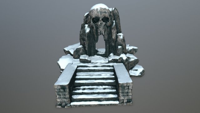 skull cave 3D 모델 .c4d .max .obj .3ds .fbx .stl .blend 