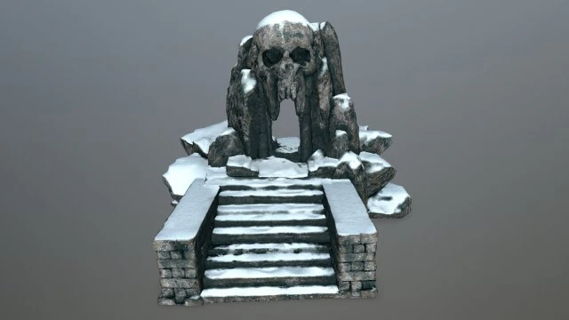 skull cave 3D Model .c4d .max .obj .3ds .fbx .stl .blend 