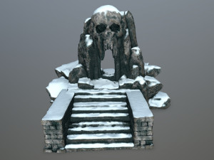 skull cave 3D 模型