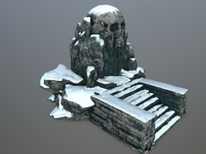 skull cave 3D 모델
