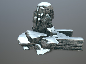skull cave 3D 모델
